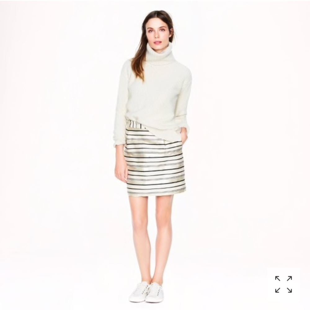 NWOT • J. Crew • Gold Striped Mini Skirt 2